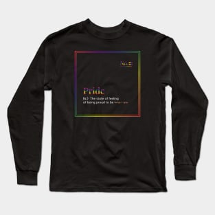 Subtle PRIDE Definition rainbow - black Long Sleeve T-Shirt